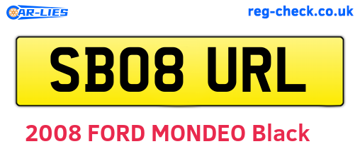 SB08URL are the vehicle registration plates.