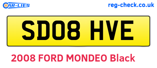 SD08HVE are the vehicle registration plates.