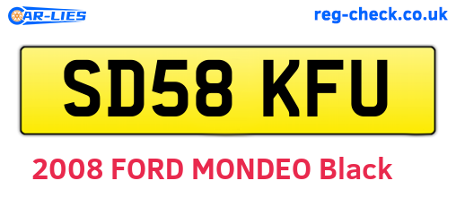 SD58KFU are the vehicle registration plates.