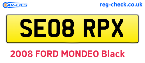 SE08RPX are the vehicle registration plates.