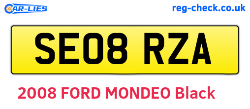 SE08RZA are the vehicle registration plates.