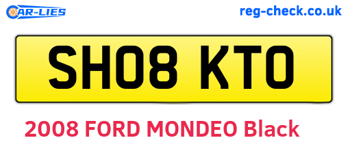 SH08KTO are the vehicle registration plates.