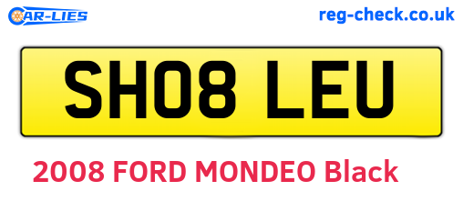 SH08LEU are the vehicle registration plates.