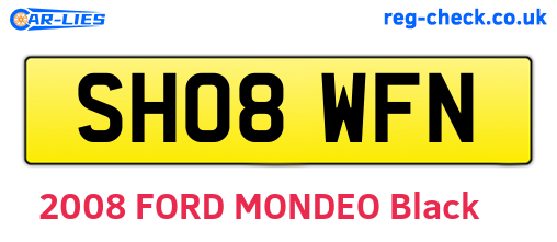 SH08WFN are the vehicle registration plates.
