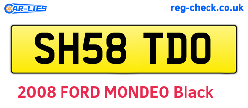 SH58TDO are the vehicle registration plates.
