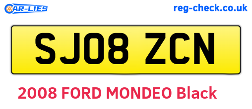 SJ08ZCN are the vehicle registration plates.