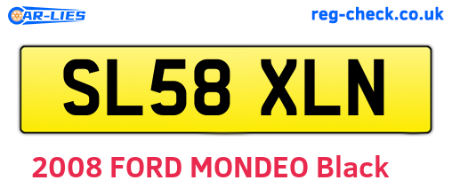 SL58XLN are the vehicle registration plates.