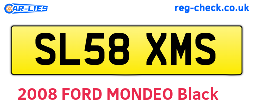 SL58XMS are the vehicle registration plates.