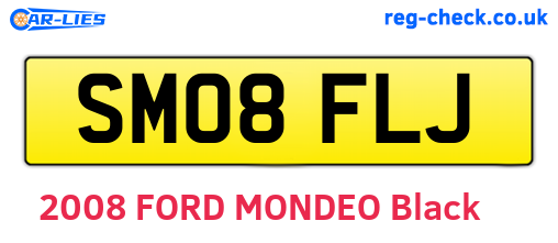 SM08FLJ are the vehicle registration plates.