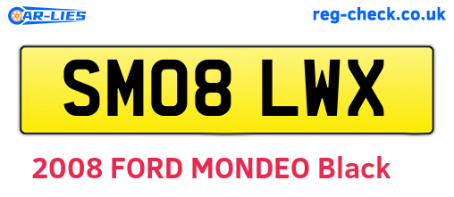 SM08LWX are the vehicle registration plates.