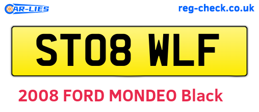 ST08WLF are the vehicle registration plates.
