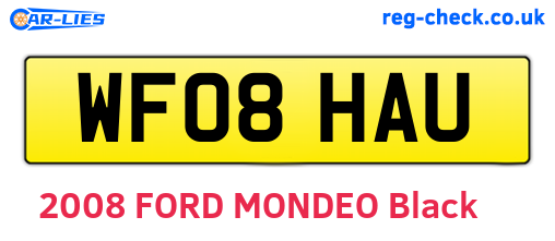 WF08HAU are the vehicle registration plates.