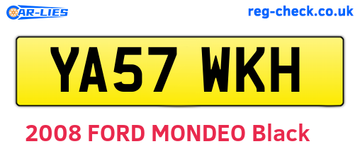 YA57WKH are the vehicle registration plates.