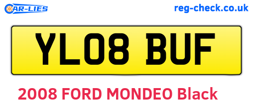 YL08BUF are the vehicle registration plates.