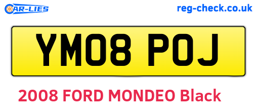 YM08POJ are the vehicle registration plates.