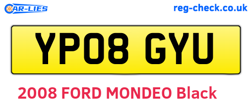 YP08GYU are the vehicle registration plates.