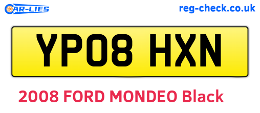 YP08HXN are the vehicle registration plates.
