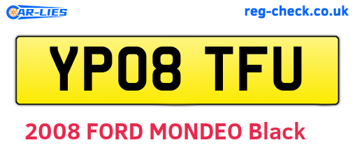 YP08TFU are the vehicle registration plates.