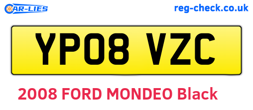 YP08VZC are the vehicle registration plates.