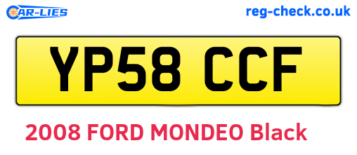 YP58CCF are the vehicle registration plates.
