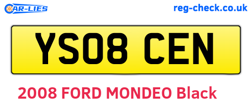 YS08CEN are the vehicle registration plates.