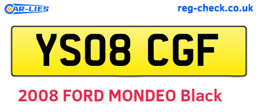 YS08CGF are the vehicle registration plates.