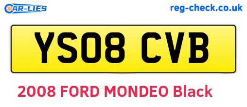 YS08CVB are the vehicle registration plates.