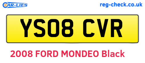 YS08CVR are the vehicle registration plates.