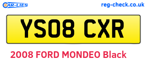 YS08CXR are the vehicle registration plates.