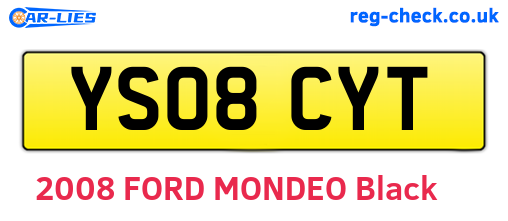 YS08CYT are the vehicle registration plates.