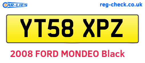 YT58XPZ are the vehicle registration plates.