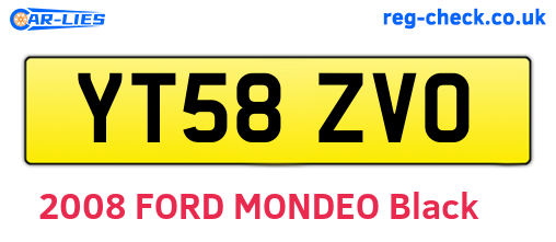 YT58ZVO are the vehicle registration plates.