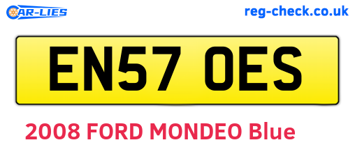 EN57OES are the vehicle registration plates.