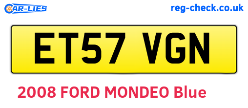 ET57VGN are the vehicle registration plates.
