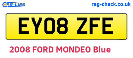 EY08ZFE are the vehicle registration plates.