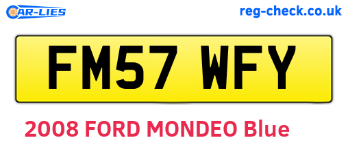 FM57WFY are the vehicle registration plates.