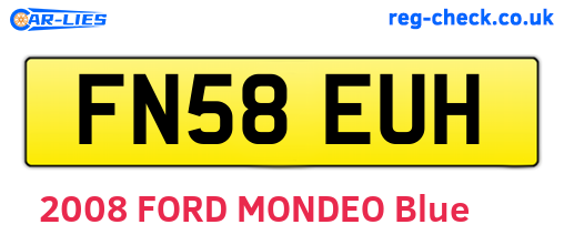 FN58EUH are the vehicle registration plates.