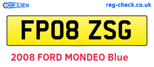 FP08ZSG are the vehicle registration plates.