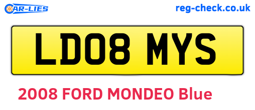 LD08MYS are the vehicle registration plates.