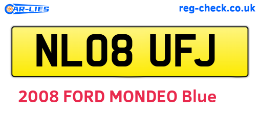 NL08UFJ are the vehicle registration plates.