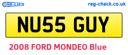NU55GUY are the vehicle registration plates.
