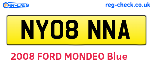 NY08NNA are the vehicle registration plates.
