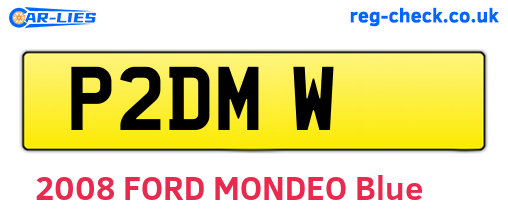 P2DMW are the vehicle registration plates.
