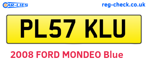 PL57KLU are the vehicle registration plates.