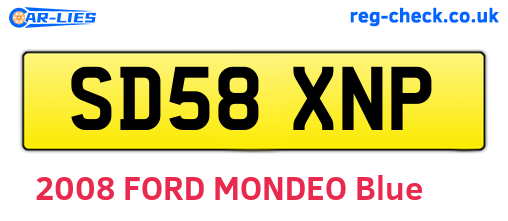 SD58XNP are the vehicle registration plates.