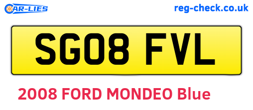 SG08FVL are the vehicle registration plates.