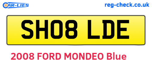 SH08LDE are the vehicle registration plates.