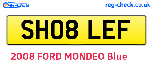 SH08LEF are the vehicle registration plates.