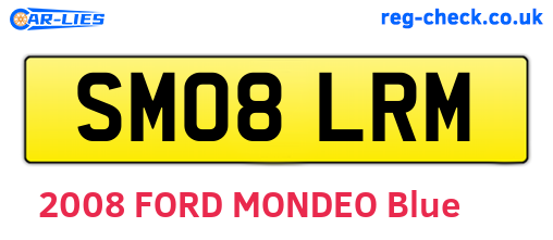 SM08LRM are the vehicle registration plates.