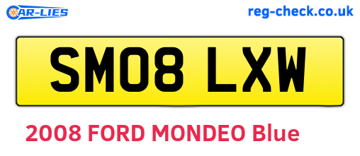 SM08LXW are the vehicle registration plates.